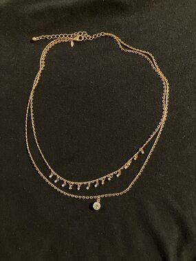Avon Gold-Tone Layered Necklace with Dangling Charms
